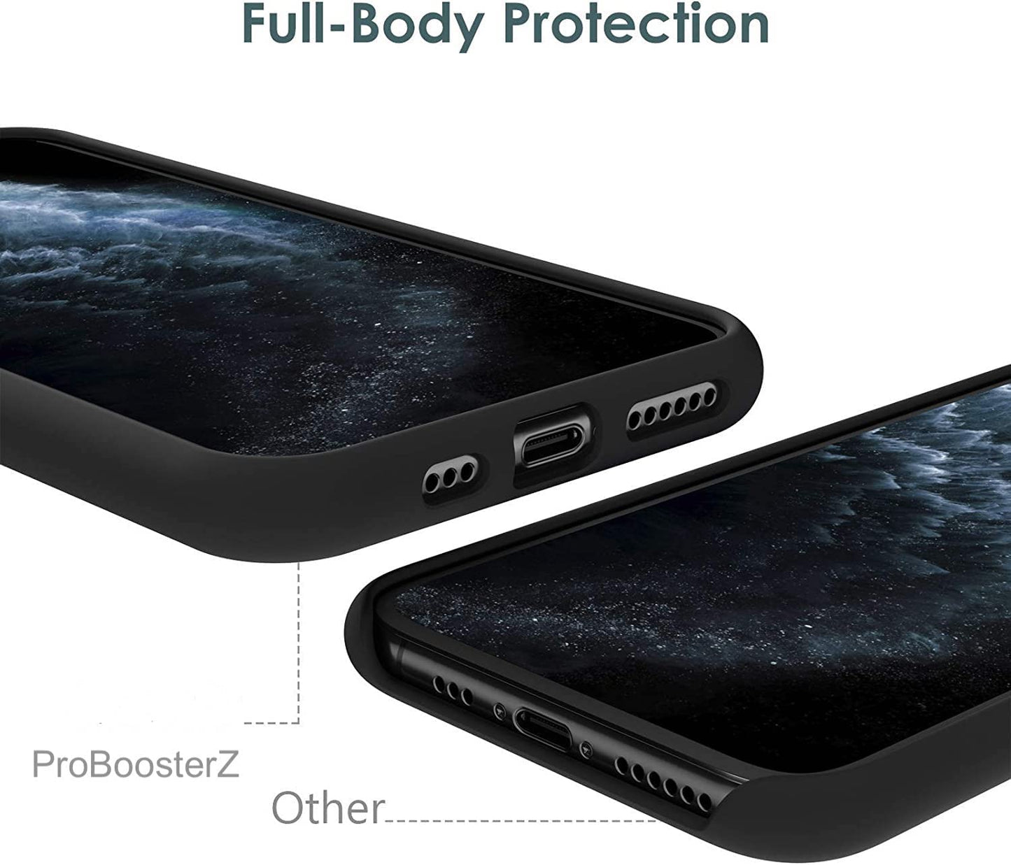 Wireless Rock Silicone Case for iPhone 11 Pro, 5.8-Inch, Silky-Soft Touch, Full-Body Protective Case, Shockproof Cover