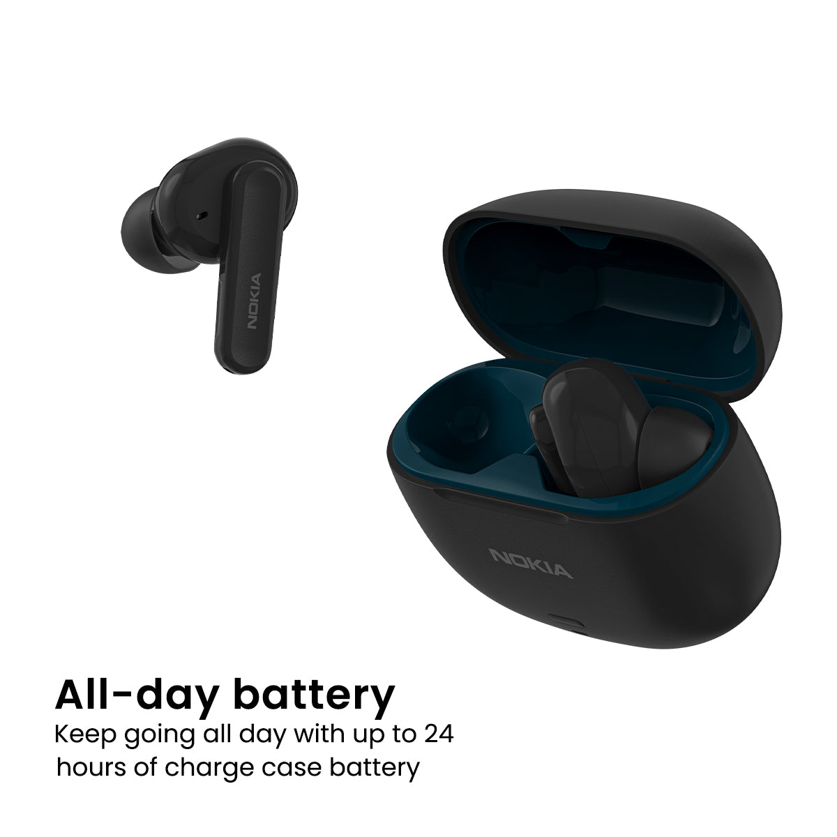 Nokia Clarity Go Earbuds 2 Pro Wireless Active Noise Canceling-Black