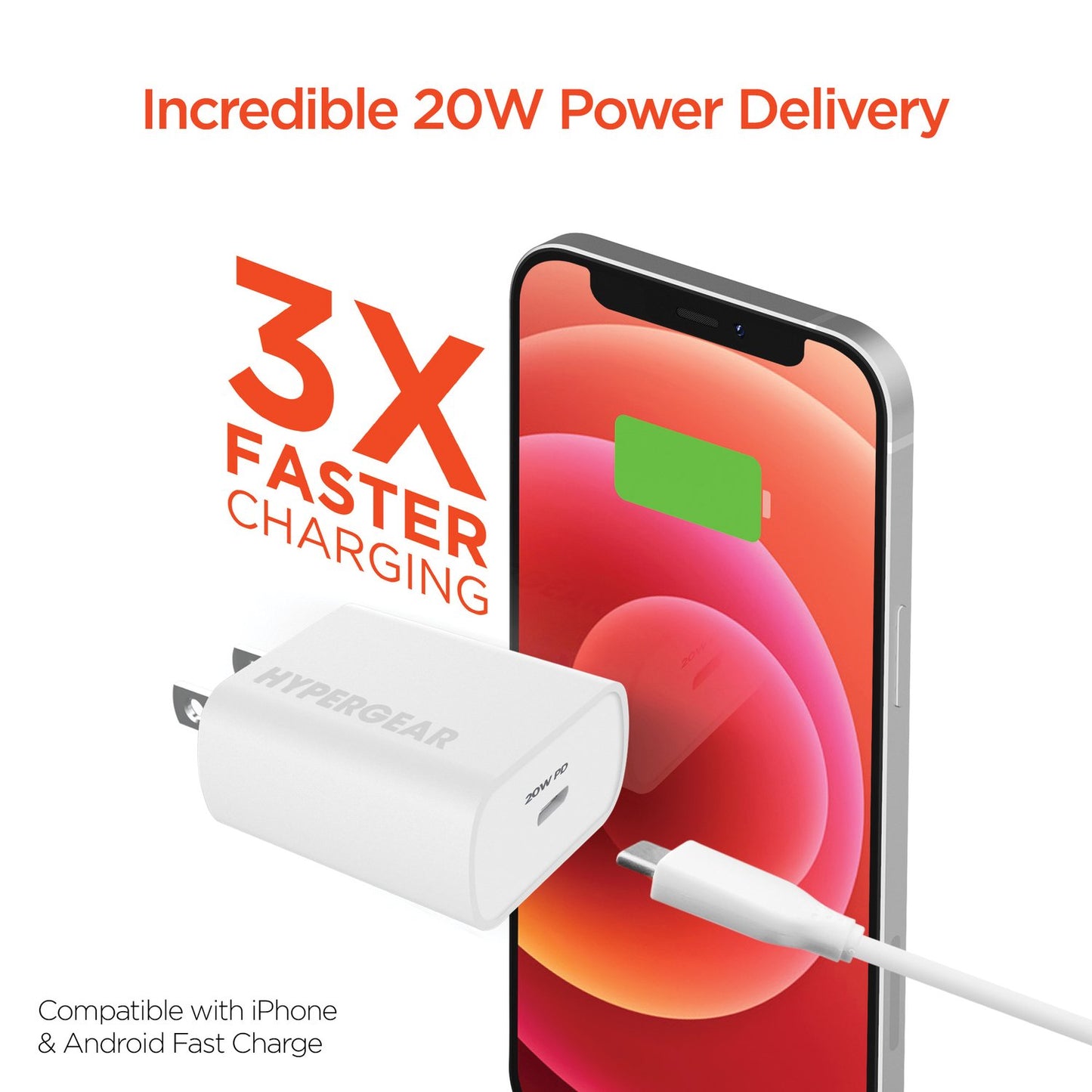 Hypergear 20-Watt Power Delivery USB-C Wall Charger