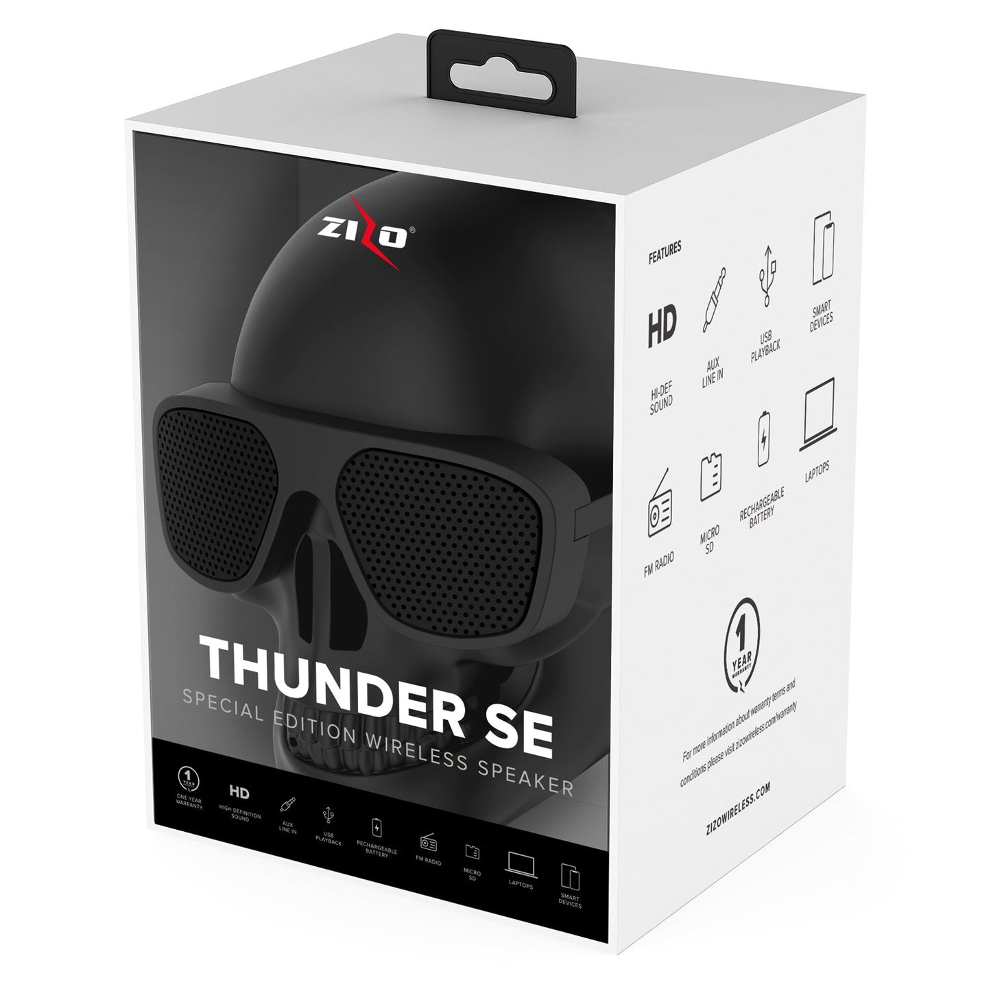 ZIZO Thunder SE Wireless V4.2 Bluetooth Speaker with 5W Output, 800mAh Rechargeable Battery, USB, AUX and FM