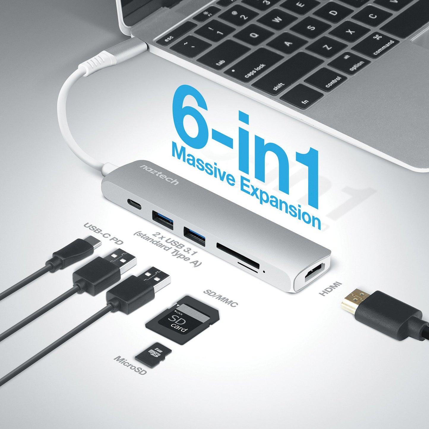 Naztech 14065 All-In-One USB-C Adapter Hub