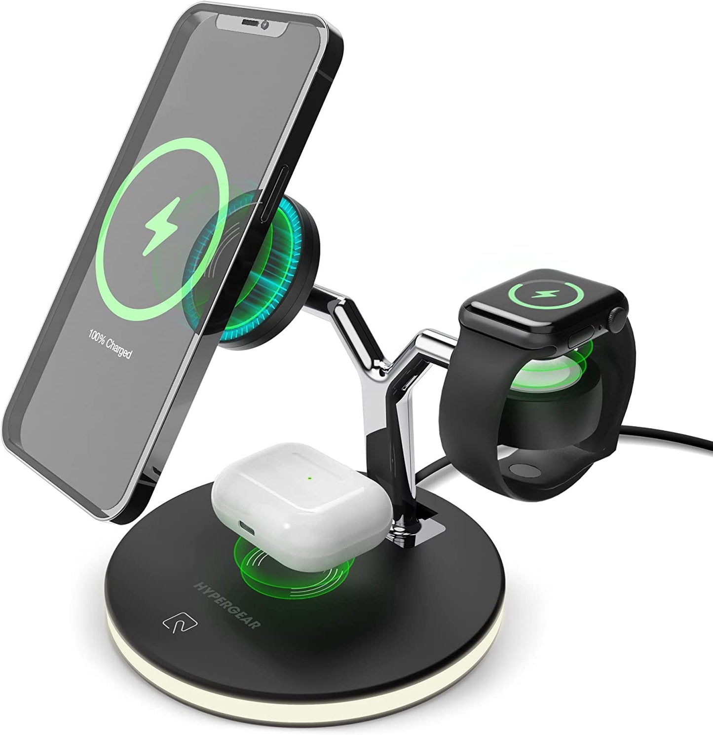 HyperGear 3-in-1 Fast Wireless Charging Stand [iPhone + iWatch + AirPods]