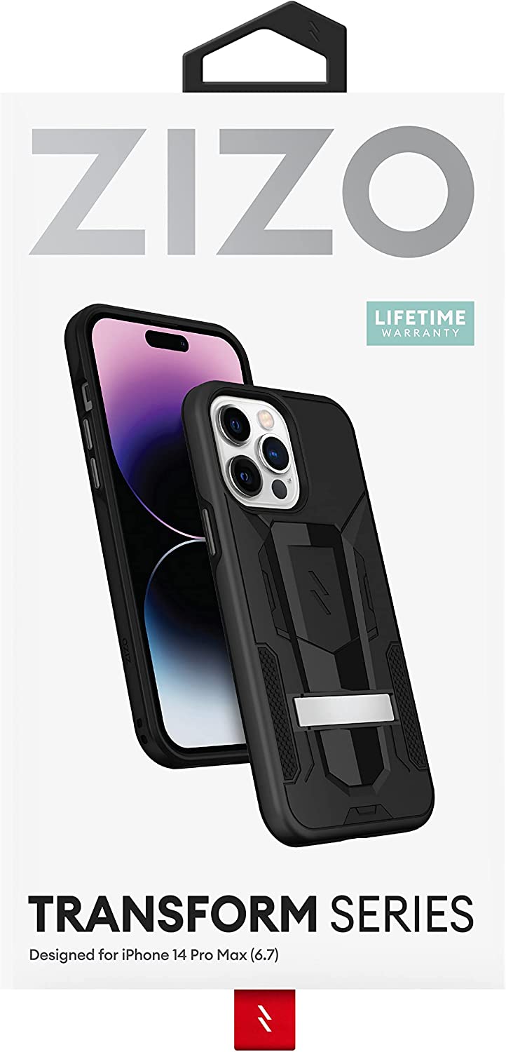 ZIZO TRANSFORM Series for iPhone 14 Pro Max (6.7) Case - Rugged Dual-layer Protection with Kickstand