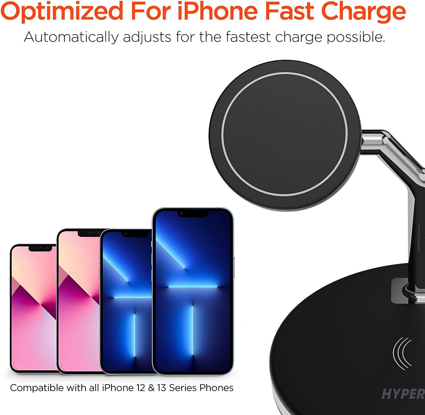 HyperGear 3-in-1 Fast Wireless Charging Stand [iPhone + iWatch + AirPods]