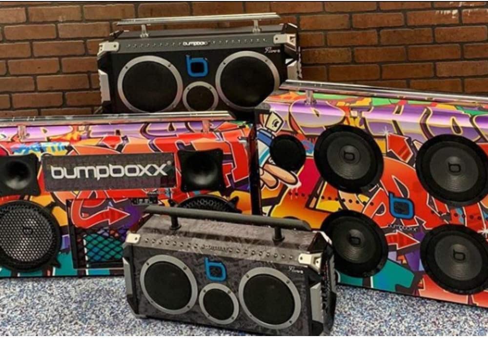 Bumpboxx Bluetooth Portable Speaker Boombox Flare8 Black Graffiti