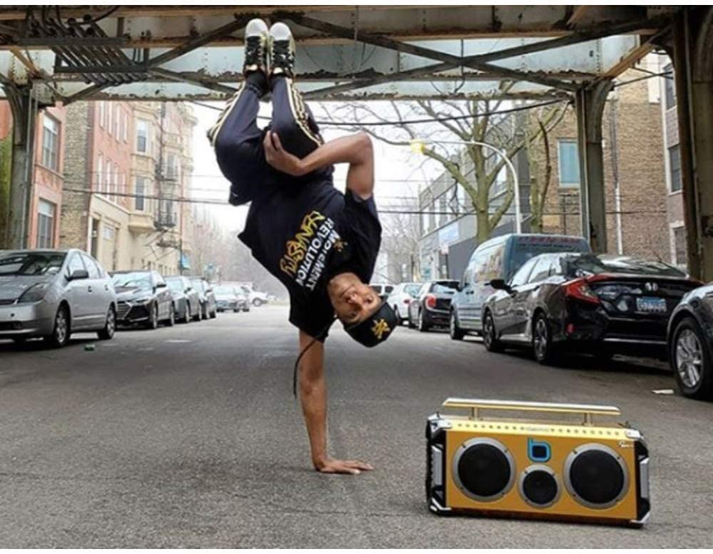 Bumpboxx Bluetooth Portable Speaker Boombox Flare8 Black Graffiti