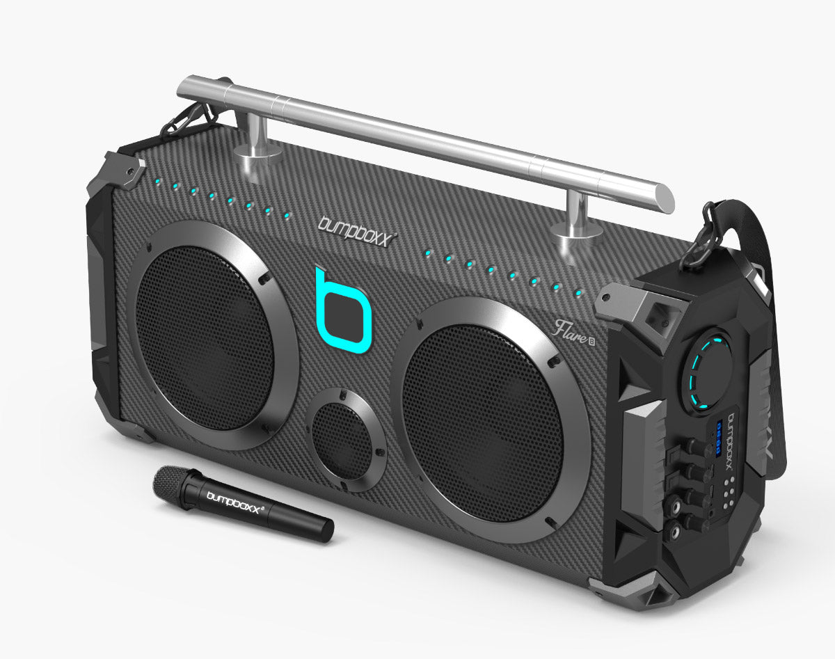 Bumpboxx Bluetooth Portable Speaker Boombox Flare8 Black Graffiti